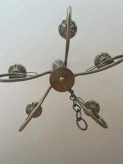 Lustr pětiramenný na řetězu + 5 led žárovek - 6