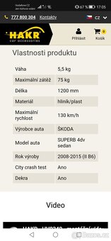Příčníky na auto Škoda Superb 2 sedan 2008-2015 - 6