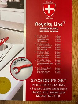 Sada kuchyňských nožů Royalty Line – 5 ks nové bez škrabky - 6