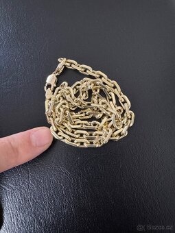 Zlato, zlatý řetízek, zlatý řetěz anker 100g plné zlato - 6