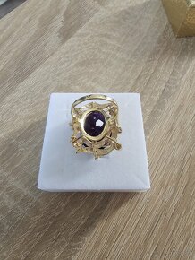 DIAMANTOVÝ PRSTEN S AMETYSTEM 10ct. NÁDHERNÝ - 6