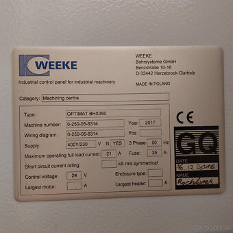 Vertikální obráběcí cnc Homag Weeke BHX050 - 6