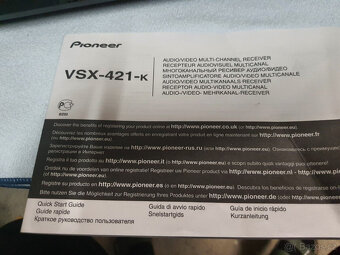 Pioneer VSX-421 AV receiver s 3D HDMI 1080p, DO, navod - 6