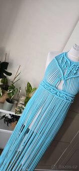Macrame šaty tyrkysové nove. - 6