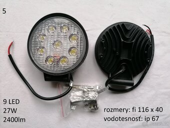Prodám led diodové pracovní, couvací světla osvětlení stroje - 6
