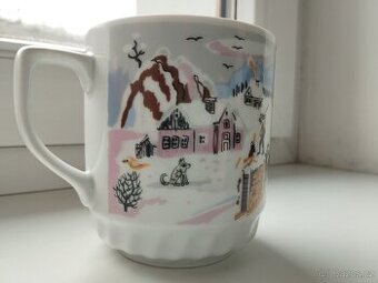 sběratelský retro hrnek - zimní koník - 6