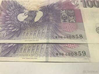 BANKOVKY 1000 KČ S PŘÍTISKEM SÉRIE M - 6