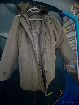 Dámská zimní bunda černá a hnědá M/L - 6