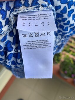 Blůza, halenka Christian Berg modrobílá se srdíčky vel. 40 - 6