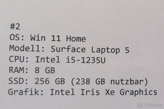 Microsoft Surface Laptop 5 8GB RAM/256GB - 6