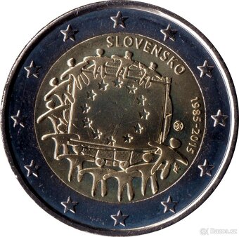 2 euro Slovensko pamětní mince 2009 - 2021 UNC, cena za 1 ks - 6