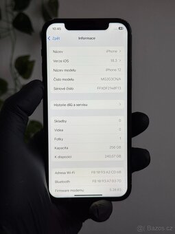iPhone 12 256GB - nefunkční Face ID, 100% baterie - 6