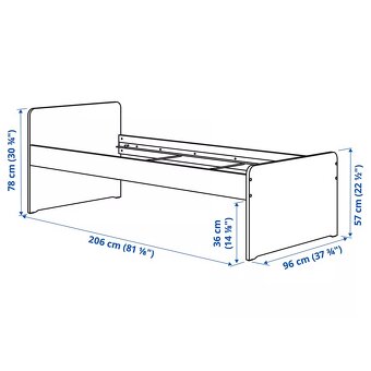Ikea postel s roštem (bez matrace) - 90x200 - 6