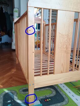 Puppolina Natty dřevěná dětská postýlka 120x60 cm - 6