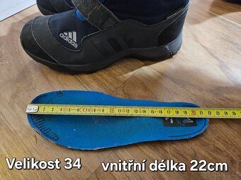 Dětské zimní boty Adidas modré velikost 34 - 6