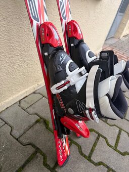 Sjezdové lyže 90 a 110 + lyžařské boty, dětské - 6