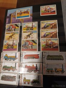 predám známky - vlaky - Mongolia,Bulgaria,Fujeira - 6