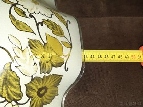 Lustr skleněný (sukýnka) malovaný - květinový - na žárovku - 6