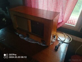 Starožitné plně funkční rádio Sachsenverk olympia 403wk - 6