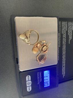 Zlatá sada prsten,naušnice a přívěsek - 6