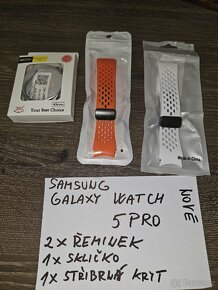 Samsung Galaxy Watche 5 Pro 2xřeminek , Tvrzené sklo + kryt - 6