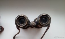 Starožitné mramorové hodiny, železný dalekohled - 6