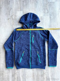 Pletená mikina s kapucí KIK vel. 146-152, žíhaná modrá - 6