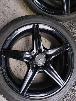 4ks alu disky orig. AMG 5x112 R18 dvojrozmer 7mm pneu - 6