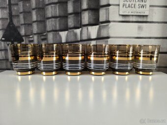 Sada 6ti starožitných skleniček na whisky - 6