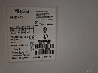Lednice s mrazákem whirlpool - 6