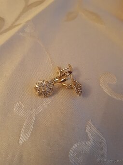 Luxusní pozlacené náušnice - 6