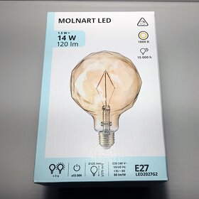 IKEA MOLNART, LED dekorační žárovka E27, LED2027G2 - 6