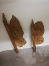 Otočná křídla, poličky, držáčky - masivní dřevo - 6