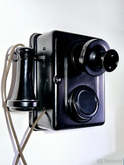 Starožitný nástěnný telefon Kellogg, USA 1910 - 6