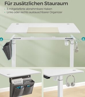 Nový elektrický výškově nastavitelný PC stůl s pamětí výšky - 6
