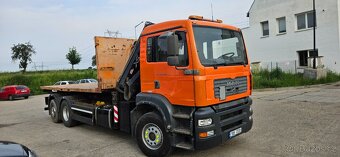 Man TGA 26.410 6x2 hákový kontejner s HR Hiab 166 - 6