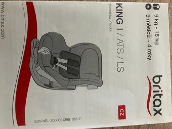 Prodám autosedačku Britax Romer King II. - 6