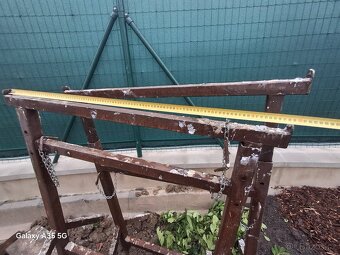 Železné stavitelné stavební kozy – 2 ks, výška 114–175 cm - 6