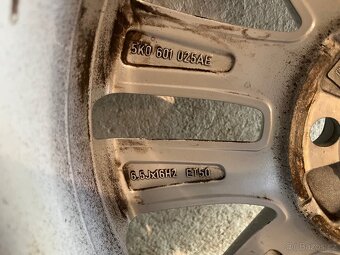 Alu kola originál VW Golf VI r16, TOP STAV - 6
