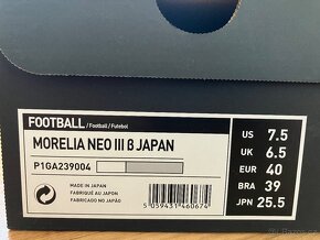 Mizuno Morelia Neo III Beta - Made in Japan, vel. US 7.5 - 6