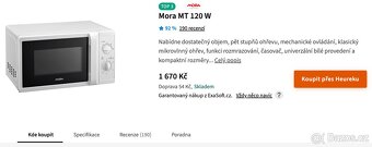 Mikrovlnná trouba - Mora MT 120 W - 6