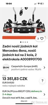 zadní nosič jízdních kol Mercedes-Benz pro 2 kola - 6