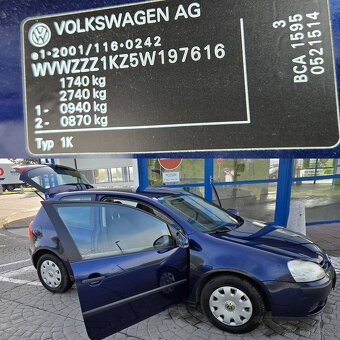 VW GOLF V  1,4 16v 2006 KLIMATIZACE, 3 DV. PO SERVISU - 6