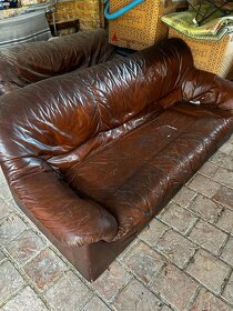 Kožené gauče kožený gauč 2x menší a větší - 6