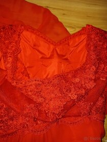 Červené plesové šaty Juju&Christine vel.XL - 6