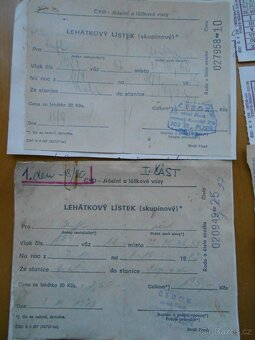 Staré jízdenky ČSD+ČSAD +ČSD lanovka SLOVENSKO+2x leh.lístek - 6