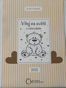 Zlato / zlatá mince dukát Narození dítěte 2021 - 6