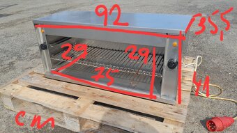 Nerezový velký gril salamander, 380 V, 4,5 Kw - 6