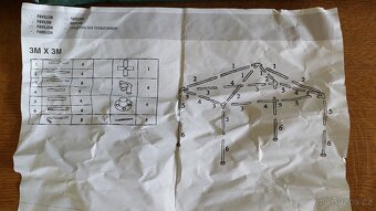 Párty stan - zahradní altán 3x3x2,5m - jako NOVÝ - 6