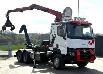 Renault C520 - 6x4 - Nosič kontejnerů + HR-KESLA 2111 - 6